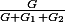 \frac{G}{G+G_{1}+G_{2}}